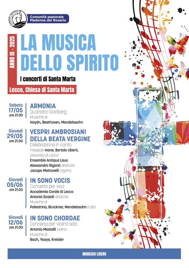 Il programma completo dei Concerti di Santa Marta 1 Locandina A3 Santa Marta PROGRAMMA 2
