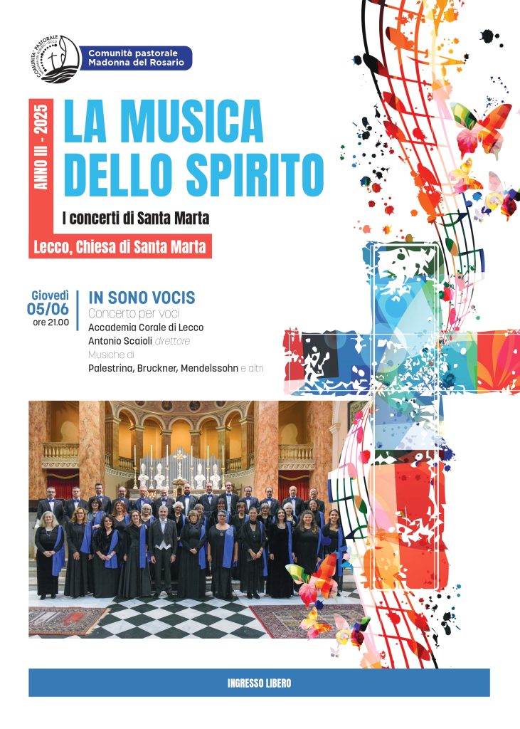 "I Concerti Di Santa Marta": In Sono Vocis con l’Accademia Corale Di Lecco 2 Locandina A3 Santa Marta Giovedi 5 page 0001