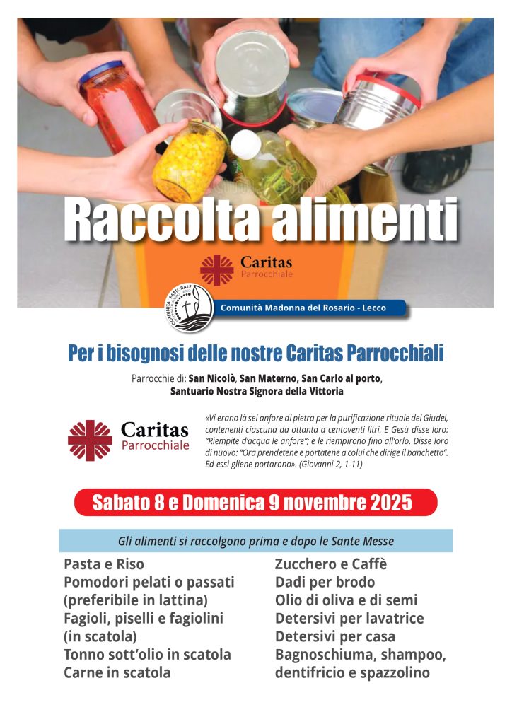 Raccolta alimenti per la Giornata Diocesana della Caritas 1 Volantino raccolta alimenti novembre 2025 page 0001